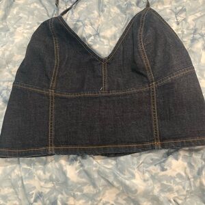 Wild Fable Dark Denim Crop Top